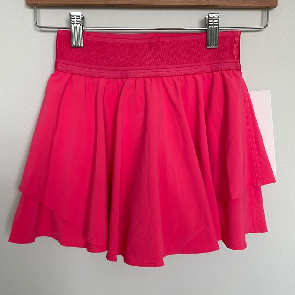 NWT Lululemon Court Rival High Rise Skirt Lipgloss Size 0
